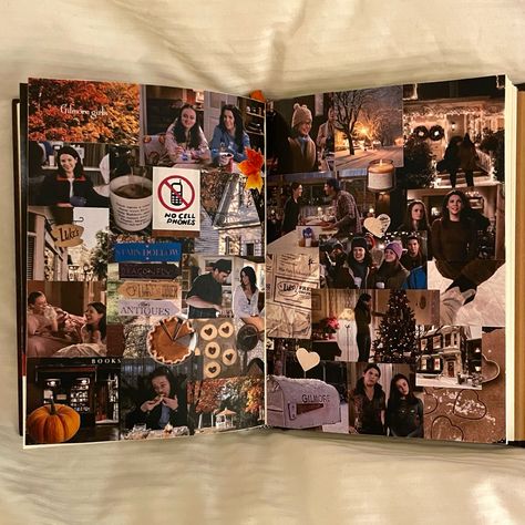 fall/winter Gilmore Girls Scrapbook, Gilmore Girls Journal, Collage Journaling, Film Journal, Journal 3, Journal Inspo, Journal Aesthetic, Aesthetic Stuff, Sweet Nothings