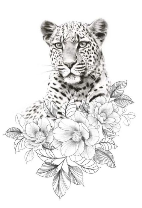 Jaguar Tattoo Ideas, Big Cat Tattoo, Jaguar Tattoo, Cubs Tattoo, Leopard Tattoos, Mouse Tattoos, Tiger Tattoo Design, Owl Tattoo Design, Thigh Tattoos Women