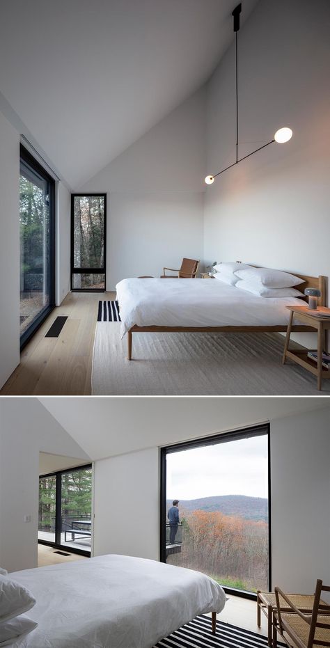 Minimalist House, Casa Patio, Bedroom Windows, White Bedroom, Minimalist Bedroom, Küchen Design, Minimalist Home, Modern Bedroom, Bedroom Inspirations