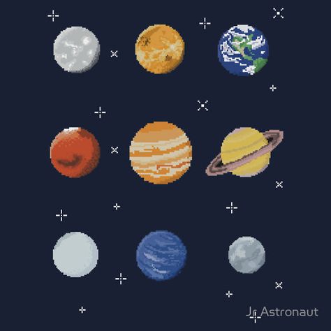 Pixel Space, Geeky Art, Arte 8 Bits, 8bit Art, Cool Art Projects, Pixel Art Design, Pixel Pattern, Pixel Art Pattern, Space Art