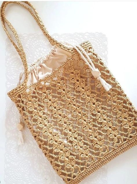 Rafia Bags, Raffia Purse, Crochet Bag Pattern Free, Womens Bag, Cheap Purses, New Bags, Crochet Market Bag, Rope Bag, Crochet Bags Purses