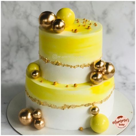 WEDDING CAKE Simple 2 Tier Cake Designs, Gaye Holud Cake Design, Haldi Cake Design For Bride, Cake For Haldi Ceremony, Haldi Theme Cake, Haldi Cake Design, Haldi Cake, Handmade Hamper, Tire Cake