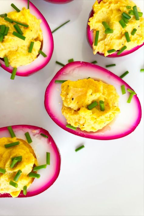 Colored Deviled Eggs, Easter Deviled Eggs, Deviled Eggs Recipe Easy, Devilled Eggs Recipe Best, Deviled Eggs Recipe Classic, Savory Dessert, Devilled Eggs, Best Deviled Eggs, Purple Easter