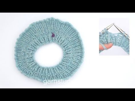 (5) How to work German Short Rows – with a double stitch round on the needle - YouTube Short Rows Knitting Tutorials, German Short Rows, Basic Italian, Knitting Short Rows, How To Work Out, Bunting Bag, Double Stitch, Cast Off, How To Work