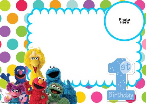 Free Sesame Street 1st Birthday Invitation Template | FREE Invitation Templates - Drevio Cloud Invitation, Elmo Birthday Invitations, Sesame Street Birthday Invitations, Sesame Street Invitations, 1st Birthday Invitation Template, Elmo Birthday Party, Abby Cadabby, Sesame Street Birthday Party, Elmo Party