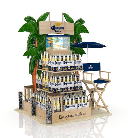 Beer Display, Stand Feria, Retail Design Display, Retail Store Interior Design, Point Of Sale Display, Booth Decor, Floor Display, Furniture Boutique, Cardboard Display