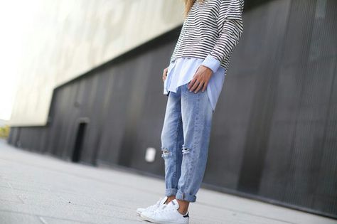 Sukienki Maksi, Boyfriend Jean, Mode Casual, Mode Inspo, Inspired Outfits, Inspiration Mode, Jeans Boyfriend, Looks Style, Vogue Paris