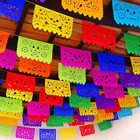 Picado Banner, Mexican Papel Picado, Fiesta Party Supplies, Mexican Themed Weddings, Papel Picado Banner, Paper Table Runner, Mexican Party Theme, Fiesta Decorations, Paper Banners