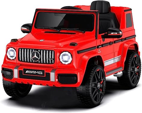 Why not a Benz for my kid since I can't afford one ANPABO 24V 4WD Licensed Mercedes-Benz G63 Kids Car, 4WD/2WD Switchable, Ride on Car w/Parent Remote Control, Music Player & LED Headlight, Battery Indicator, Ideal Electric Car for Kids 3+ #ad As an Amazon Associate I earn from qualifying purchases. Mercedes Benz G63, Riding Toys, Mercedes Benz Cars, Sport Seats, Benz Car, Mercedes Benz Amg, G Wagon, Gross Motor Skills, Red Car