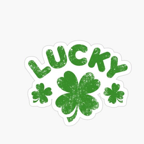 Get my art printed on awesome products. Support me at Redbubble #RBandME: https://www.redbubble.com/i/sticker/Lucky-Clover-by-LeslieSV20/101064839.EJUG5?asc=u Good Luck Sticker, Clover Sticker, St Patricks Day Clipart, Rumpus Room, Good Luck Spells, Luck Spells, Clover Design, Lucky Me, Get Lucky