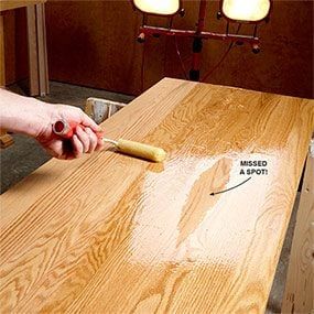 Table Tricks, Refinish A Table, Sanding Tips, How To Apply Polyurethane, Wood Refinishing, Campfire Coffee, Diy Table Top, Stained Table, Wood Finishing