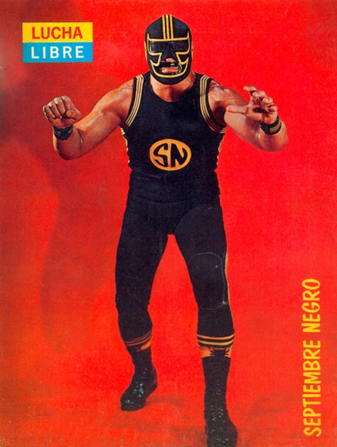 Septiembre Negro Mexican Wrestler, Blue Demon, Male Pose Reference, Savage Worlds, Vintage Classics, Restaurant Branding, Masked Man, Professional Wrestler, Male Poses