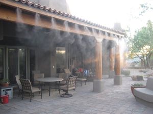 Greenhouse Repurposed, Patio Playground, Outdoor Misting Systems, Outdoor Misting System, Patio Misting System, Patio Mister, Misting System, Greenhouse Interiors, Lawn Sprinklers