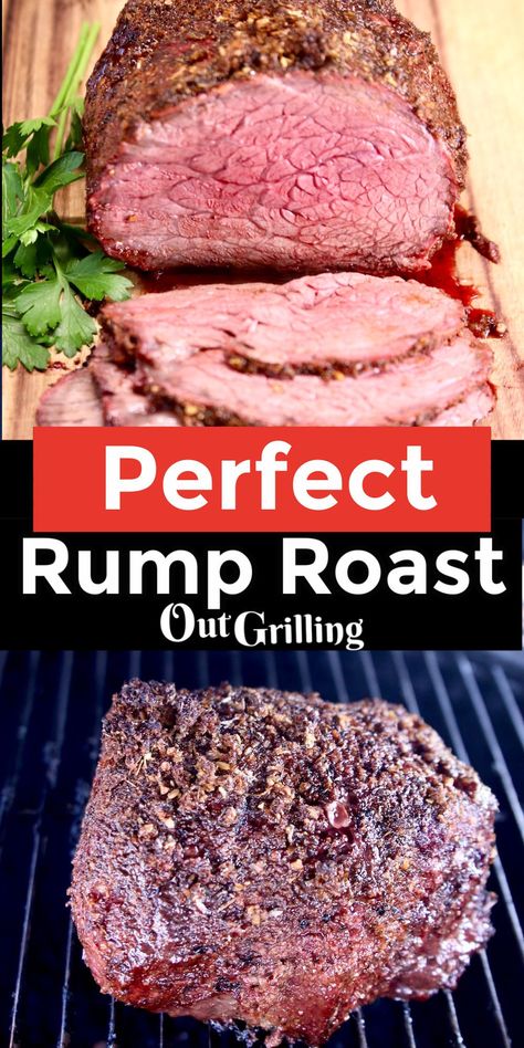 Roast On The Grill, Cooking A Rump Roast, Bbq Roast Beef, Roast Beef Wrap, Beef Rump Roast, Rump Roast, Beef Appetizers, Roast Beef Dinner, Bbq Roast