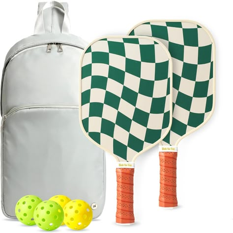 Amazon.com : Dinkly Pickleball Paddles Set of 2 - USAPA Approved Graphite/Fiberglass Pickleball Racket, 2 Pickleball Rackets, 4 Balls and 1 Portable Carry Bag, Pickle Ball Set for Men Women, Wave Check : Sports & Outdoors Pickleball Rackets, Pickle Ball, Pickleball Paddles, Paddles, Carry Bag, Carry On Bag, Pickleball, Carry On, For Men