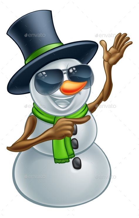 Christmas Snowman in Sunglasses or Shades #Snowman, #Christmas, #Shades, #Sunglasses Christmas Cartoon Characters, Snowman Cartoon, Hat And Sunglasses, Merry Christmas Vector, Funny Snowman, Cartoon Christmas, Graphics Fairy, Winter Ideas, Funny Hats