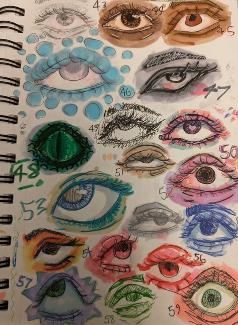 Weird Core Eyes Drawing, Lots Of Eyes Drawing, Crazy Eyes Drawing, Facial Drawings, Drawing Ideas Eyes, Weirdcore Drawings, Grunge Drawing Ideas, Sketchbook Decor, Grunge Drawing