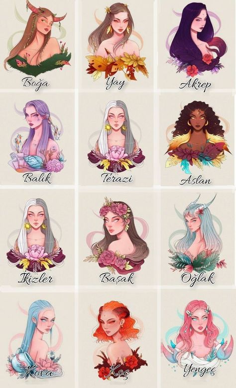 Tarot App, Cute Pictures To Draw, Freya Goddess, Zodiac Signs Pictures, Friends Sketch, Zodiac Characters, Zodiac Signs Months, Zodiac Funny, Portrait Photography Women