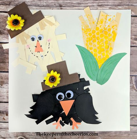 fall-strip-paper-craft-7 Scrap Paper Crafts, Orange Craft, Yellow Crafts, Pumpkin Activities, Paper Sunflowers, Pink Crafts, Green Craft, Easy Arts And Crafts, Fall Craft