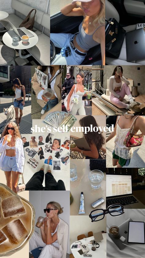 self employed / social media / cool girl CEO Vision Board Wallpaper, Self Employed, Vision Board Pictures, Social Media Success, Dream Life, Cool Girl, Vision Board, Social Media, Media