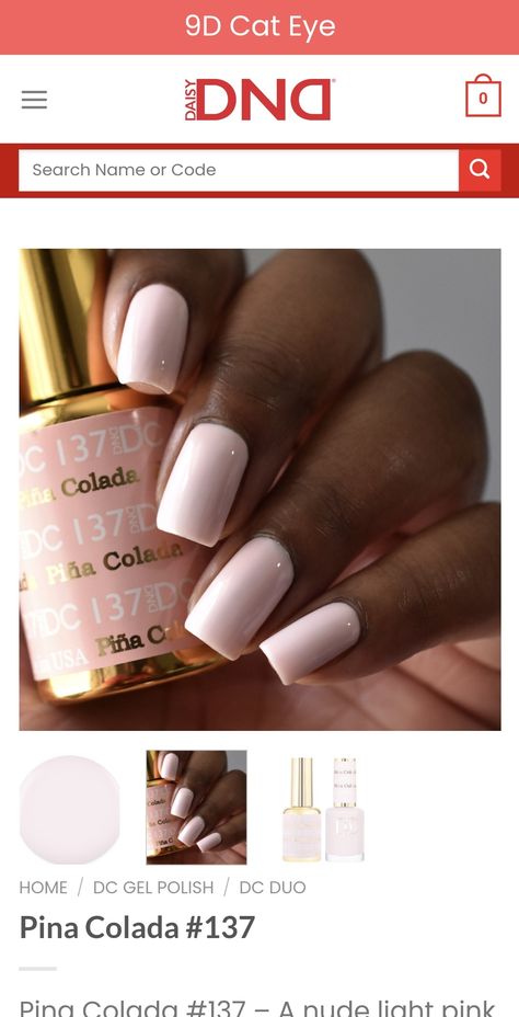 Dnd Gel Polish Colors Fall Glitter, Dnd 137 Pina Colada, Dnd Peach Gel Polish, Dnd Pina Colada, Pina Colada Nail Polish, Toasted Sugar Nail Polish, Spice Nails, Dip Nail, Dnd Gel Polish