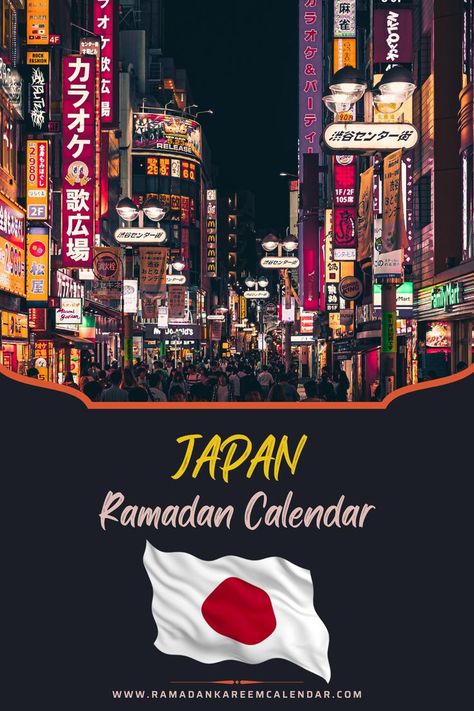 Japan Ramadan Calendar Japanese Cities, Ramadan Calendar, Islamic Calendar, Month Of Ramadan, Today Calendar, Prayer Times, Nine Months, Daily Schedule, Daily Prayer