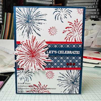 Kristin's Cards and Creations: Light the Sky Stampin Up Light The Sky Card Ideas, Stampin Up Light The Sky Cards, Light The Sky Stampin Up Cards, Forth Of July, Winter And Christmas, Cherry Cobbler, 4th November, Designer Series Paper, Happy 4th Of July