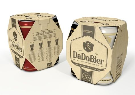 Package • Dado Bier Packaging Dielines, Beer Box, Drinks Packaging Design, Powerpoint Design Templates, Creative Package, Beer Packaging, Beer Brands, Drinks Design, Donut Shop