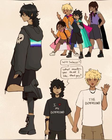 Solace Quotes, Pride Fanart, Reyna Avila Ramirez Arellano, Percy Jackson Drawings, Percy Jackson Comics, Zio Rick, Percy Jackson Ships, Percy Jackson Head Canon, Will Solace