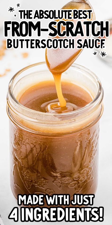 Butterscotch Sauce Recipe, How To Make Butterscotch, Butterscotch Sauce Recipes, Butterscotch Recipes, Butterscotch Syrup, Cream Pancakes, Butterscotch Sauce, Creamy Recipes, Homemade Syrup