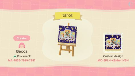 becca @ knicknack island 🧸🗝 on Twitter: "while im at it here is the design i made for my psychic booth in my carnival! can yall guess the cards?#AnimalCrossing #ACNH #NintendoSwitch… https://t.co/d1d9THyN4O" Acnh Tarot, Acnh Carnival, Carnival Booths, Carnival Design, New Animal Crossing, Animal Crossing Game, Magic Circle, Animal Crossing Qr, Creepy Cute