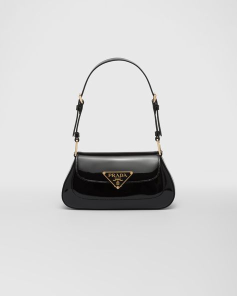 Black Patent leather shoulder bag | PRADA