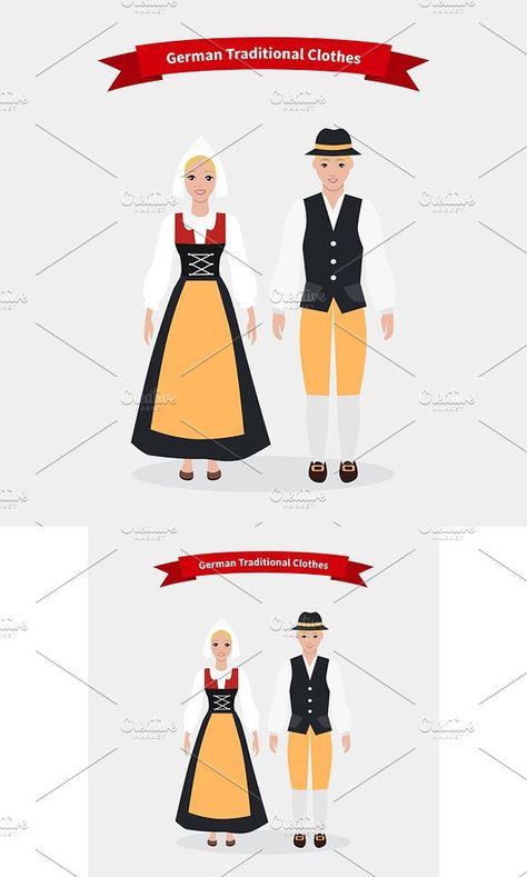 German Traditional Clothes People. $5.00 Denmark Clothing, German Traditional Clothing, Traditional German Clothing, German Traditional Dress, Vietnamese Clothing, German Outfit, German Dress, Human Icon, German People