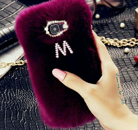 Name Dp, S7 Edge, Rabbit Fur, Case For Samsung, Phone Case, Samsung Galaxy, Chain