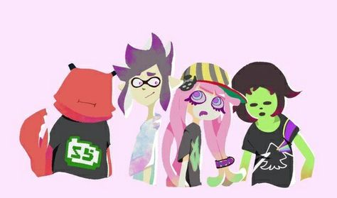 Splatoon abxy chirpy chips Splatoon Chirpy Chips, Chirpy Chips Splatoon, Splatoon Abxy, Harmony Splatoon, Splatoon Bands, Chirpy Chips, Funny Splatoon, Cartoon Mashup, Splat Tim