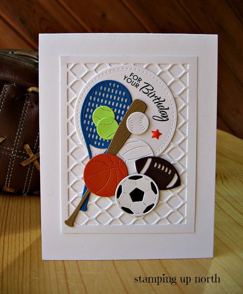 Cheery Lynn Sports Pack Sport Birthday Card, Sports Birthday Card, Baseball Card Shop, Soccer Cards, Homemade Birthday Cards, Birthday Stamps, Sports Card, Birthday Cards For Boys, Masculine Birthday Cards