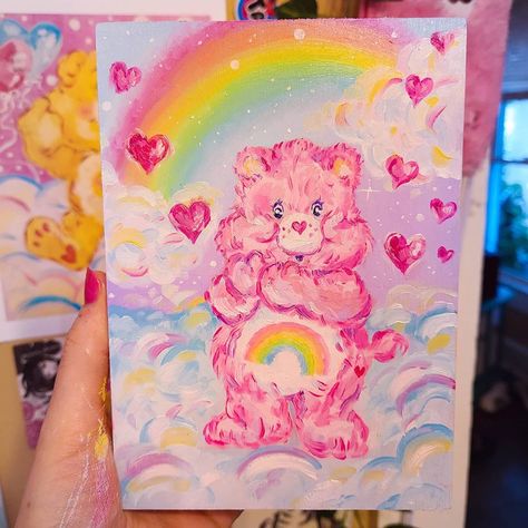 Shelby DeGarmo ha compartido una publicación en Instagram: "Cheer Bear returns 🌈💗💫 this painting is going to a lovely home, but its too cute to not share 🌼…" • Sigue su cuenta para ver 102 publicaciones. Cheer Bear, Painter Painting, Cute Canvas Paintings, I Don't Always, Cute Paintings, Lovely Home, Painting Inspo, Art Diary, Arte Inspo