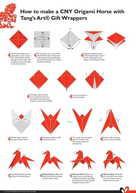 Easy Origami Dragon, Origami Horse, Paper Horse, Origami Yoda, Origami Star Box, Origami Step By Step, Origami Diagrams, Origami Dragon, Origami For Beginners