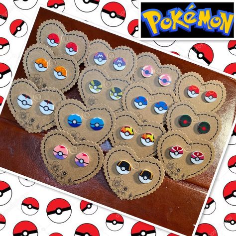 Pokemon Earrings Pokeball Earrings - Etsy Pokeball Earrings, Pokemon Earrings, Pokemon Jewelry, Master Ball, Ears Pierced, Hair Clothes, Kissimmee, Photo Displays, Etsy Listing