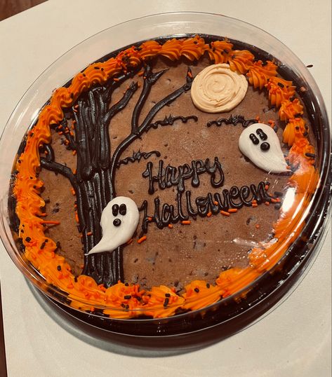 Halloween Cookie Cakes Ideas, Cookie Cake Halloween, Halloween Cookie Cake Ideas, Halloween Message Cookies, Fall Message Cookies, Square Cookie Cake, Fall Cookie Cakes, Halloween Cookie Cake Designs, Message Cookies Ideas