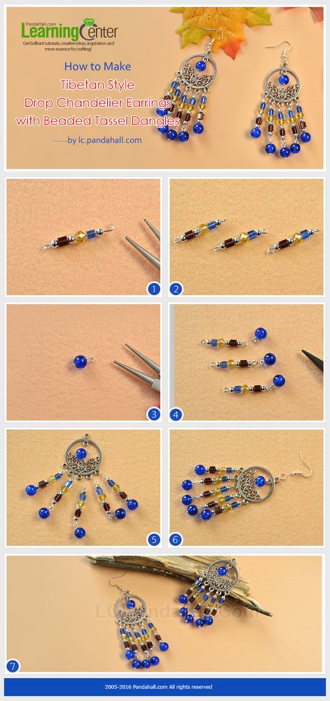 Pandahall Tutorial on How to Make Tibetan Style Drop Chandelier Earrings with Beaded Tassel Dangles from LC.Pandahall.com Chandelier Earrings Diy, Drop Chandelier, Pink Tassel Earrings, Ideas Jewelry, Geode Earrings, Handmade Jewelry Tutorials, Handmade Jewelry Diy, Jewelry Making Tutorials, Crystal Stud Earrings