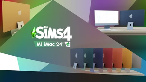 M1 iMac 24" | Cicada on Patreon Living Room Sims 4, New Computer, Custom Computer, Casas The Sims 4, Sims 4 Mm, Sims 4 Toddler, Sims Four, Sims 4 Update, Sims 4 Cc Furniture