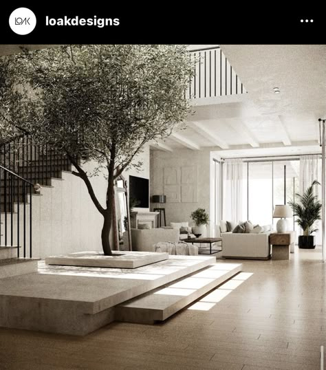 Luxury Stairs, Staircase Design Modern, Elegant Living Room Decor, Neoclassical Interior, Stairway Design, Tree House Designs, Indoor Trees, Living Room Decor Inspiration, Living Room Design Inspiration