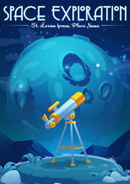 Moon Science, Space Travel Posters, Space Banner, Astronomy Poster, Space Music, Astronomy Lover, Beach Illustration, Space Games, Cartoon Posters