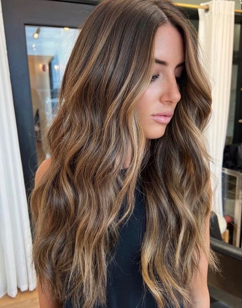 Honey Blonde Hair Balayage, Dark Honey Blonde Hair, Dark Honey Blonde, Balyage Long Hair, Blonde Hair Colour, Brown Hair Color Shades, Golden Brown Hair Color, Brunette Balayage, Feel More Confident