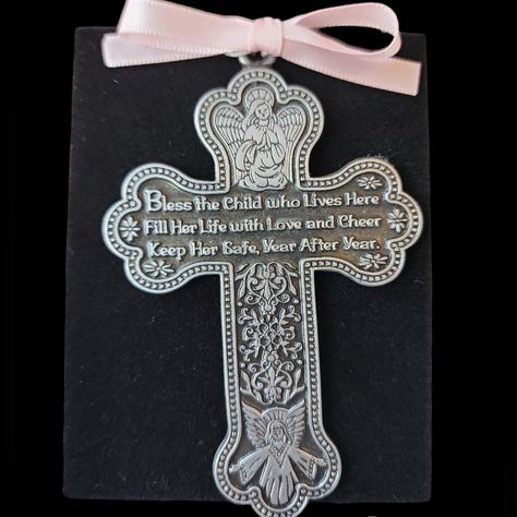 Brand New In Box. A Special Gift For A Newborn Baby Girl Or Baptism. Metal Cross Measures 3 In. Being Baptized, Gifts For Baby Girl, Cathedral Art, Metal Cross, Gifts For Baby, Newborn Baby Girl, Special Gift