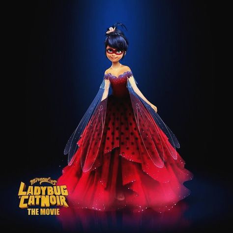 Marinette Movie Dress, Miraculous Awakening Movie Marinette, Awakening Miraculous, Marinette Dress, Miraculous Outfits, Pretty Formal Dresses, Miraculous Movie, Halloween Food Decorations, Miraculous Ladybug Party