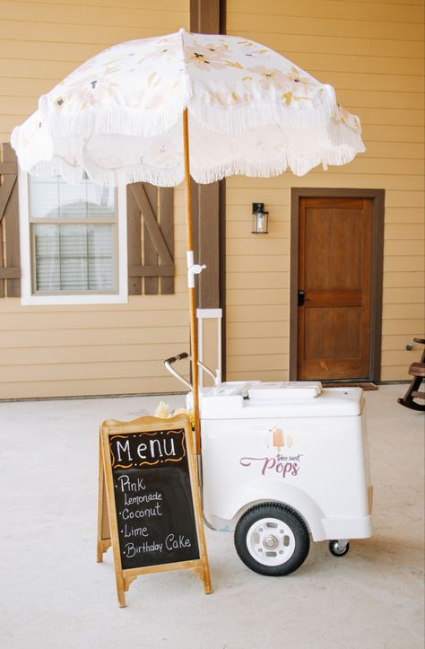 Paleta Cart, Popsicle Cart, Popsicle Stand, Foodtrucks Ideas, Ice Cream Car, Popcorn Packaging, Backyard Birthday Parties, Food Business Ideas, Pop Baby Showers