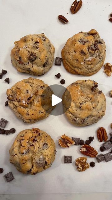 Jean Hathcock Smith on Instagram: "NOT YOUR ORDINARY CHOCOLATE CHIP COOKIES full of toasted walnuts and pecans…………….AND of course, chocolate chips and chocolate chunks♥️ Baking them at an extra high temperature guarantees a golden top, and a soft, melty inside! Make them soon😍 RECIPE⬇️ CHOCOLATE CHIP COOKIES 1 cup butter, cold 1 cup light brown sugar 1/2 cup white sugar 2 eggs 1 tablespoon almond or vanilla extract(I adore almond) 2 3/4 cups flour 1 teaspoon cornstarch 3/4 teaspoon baking soda Brown Butter Chocolate Chip Cookies Ambitious Kitchen, The Ultimate Chocolate Chip Cookie, Whisky Brown Butter Chocolate Chip Cookies, Brown Butter Chocolate Chip Cookies In Fine Taste, Brown Butter Chocolate Chip Cookies Bon Appetit, Chocolate Chip Walnut Cookies, Ultimate Chocolate Chip Cookie, Best Cookies Ever, Walnut Cookies