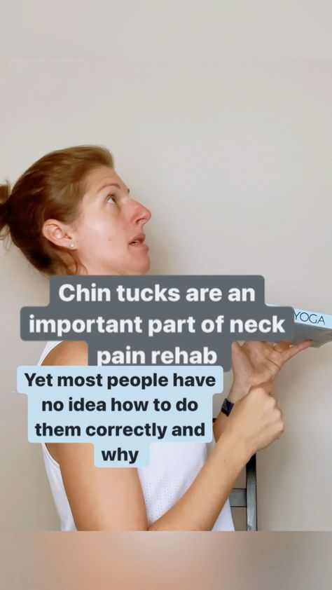 threesphysiyoga on Instagram: ✋If you have had neck pain, and seen a PT, chances are you’ve been given chin tucks as a home exercise. This move is not hard to do, but… Chin Tuck, Neck Muscles, Home Exercise, April 11, Do It Right, Health And Fitness Tips, Neck Pain, Workout Videos, Fitness Tips